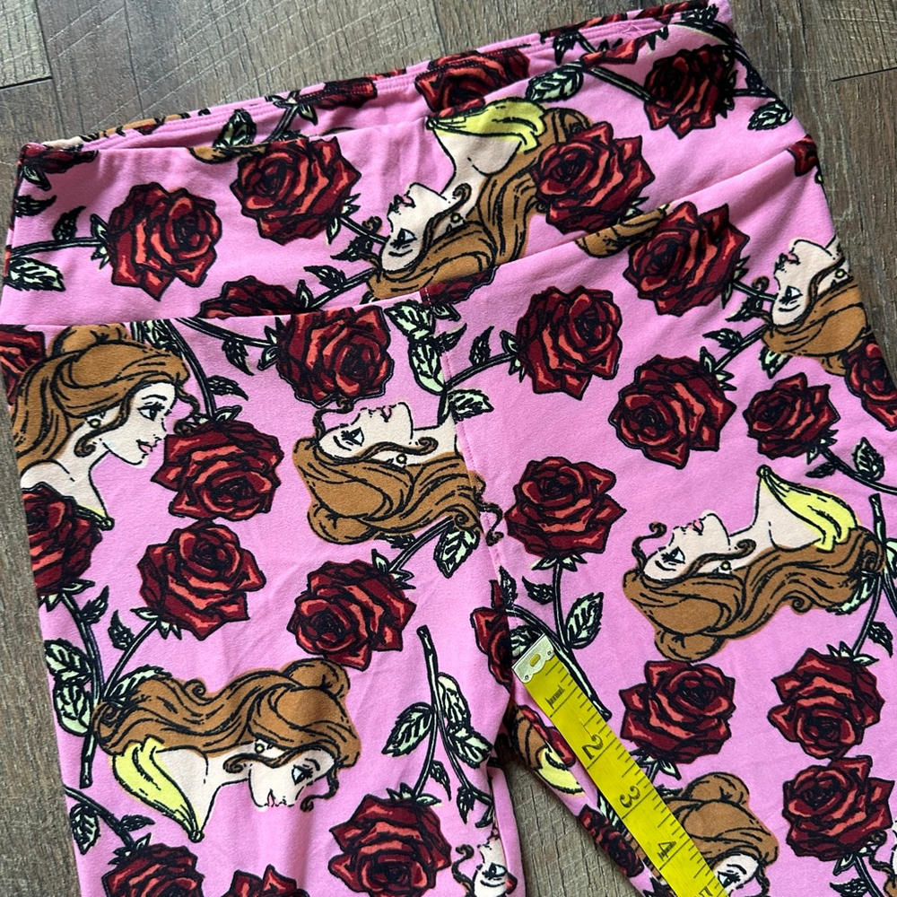 Girls LuLaRoe Pink Belle & Black Toy Story Leggings set 2 - Picture 8 of 14
